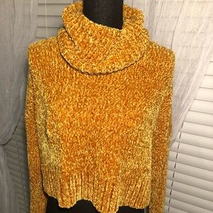 Gold Cropped Sweater